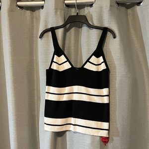 Black and white sweater tank